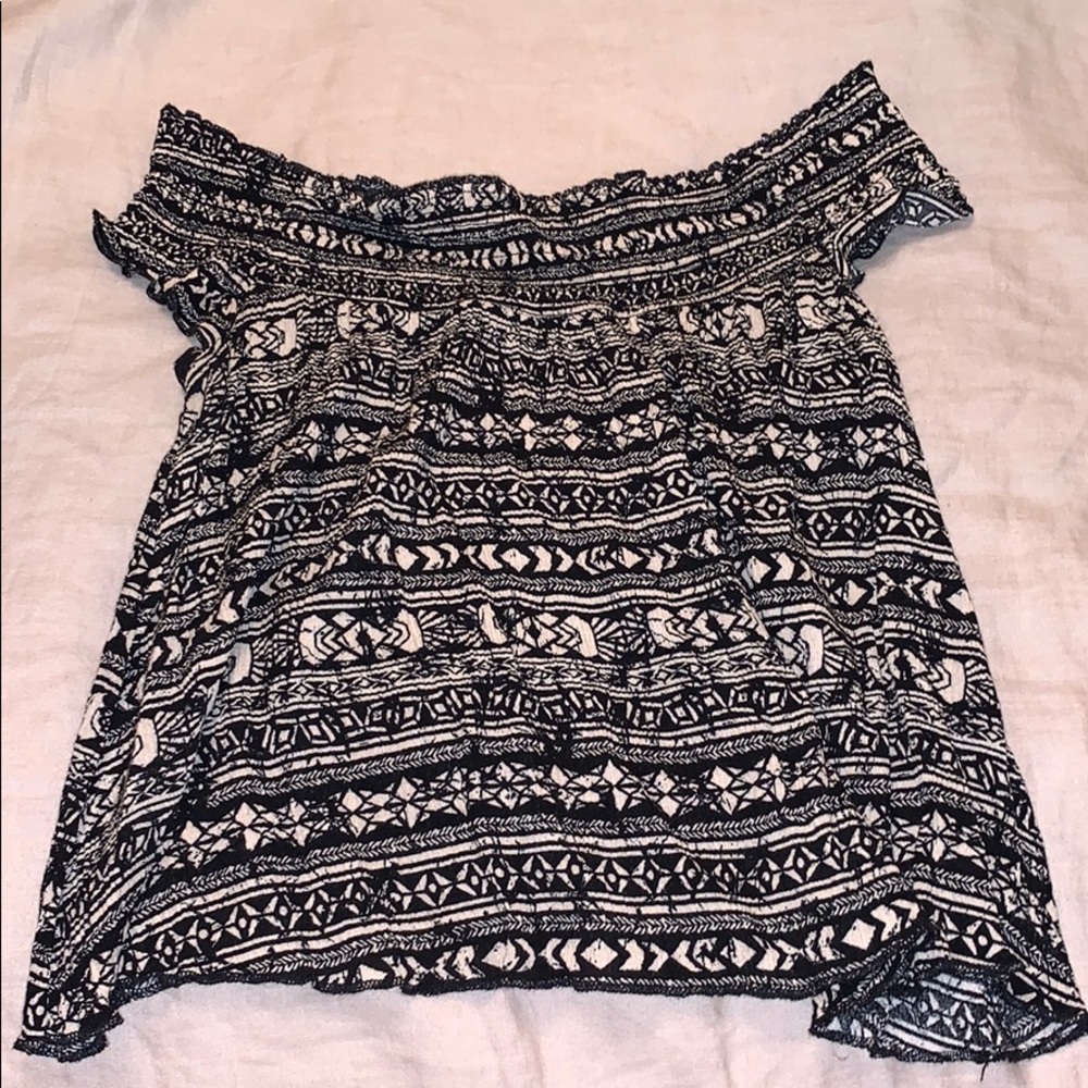 Aztec Design Off the Shoulder Top